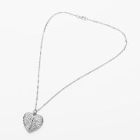 Sublimation Angel Wings Heart Lockets Pendant Necklace(silver)