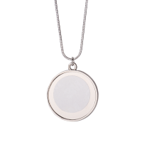 Heat Transfer Metal Single Side Circle Sublimation Blank Necklace