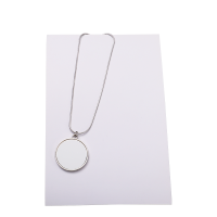 Heat Transfer Metal Single Side Circle Sublimation Blank Necklace