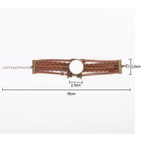 Sublimation PU Leather Brown Bracelets