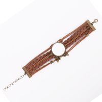 Sublimation PU Leather Brown Bracelets