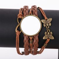 Sublimation PU Leather Brown Bracelets