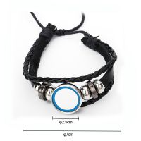 Sublimation Leather Snap Button Bracelets Bangle