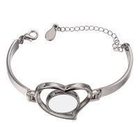 Heat transfer Heart Bangles Sublimation Blank Metal Heart Bracelet