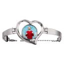 Heat transfer Heart Bangles Sublimation Blank Metal Heart Bracelet