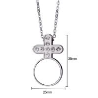 Heat transfer Cross Shape Diamond Necklace(flat chain)