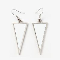 Sublimation Double sided Inverted triangle Earrings