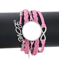 Braided Multi Layered Bracelet Sublimation LOVE Bracelet (blue)