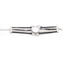 Multi layer woven Bracelet Double Heart Sublimation Bracelet (black)