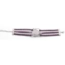 Multi layer woven Bracelet Double Heart Sublimation Bracelet (purple)