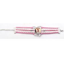 Multi layer woven Bracelet Double Heart Sublimation Bracelet (pink)