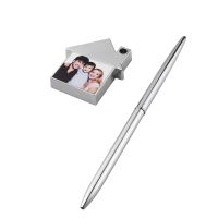 Sublimation Blank Metal Desk Pen Stand- House