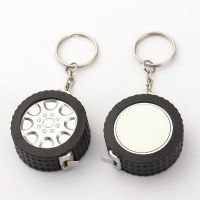 Sublimation Blanks Mini Tape Measure Tire Keychain-1M