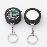 Sublimation Blanks Mini Tape Measure Tire Keychain-1M