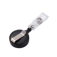 Sublimation Plastic Badge Reel Round Clip-black