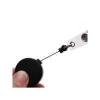 Sublimation Plastic Badge Reel Round Clip-black