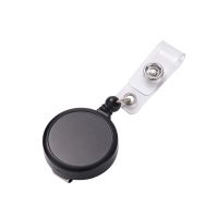 Sublimation Plastic Badge Reel Round Clip-black