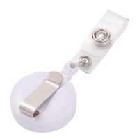 Sublimation Plastic Badge Reel Round Clip-white