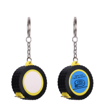 Sublimation Blank Tape Measure Keychains-1m  (yellow )