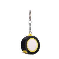 Sublimation Blank Tape Measure Keychains-1m  (yellow )