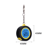 Sublimation Blank Tape Measure Keychains-1m  (yellow )