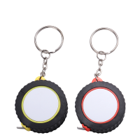 Sublimation Blank Tape Measure Keychains-1m  (yellow )