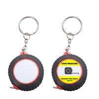 Sublimation Blank Tape Measure Keychains-1m  (red )