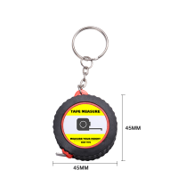 Sublimation Blank Tape Measure Keychains-1m  (red )