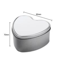 Heat Transfer Printing  Gift Tin Box heart shape Sublimation Tin Box-（small）