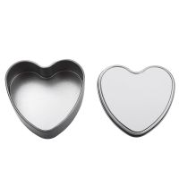 Heat Transfer Printing  Gift Tin Box heart shape Sublimation Tin Box-（small）