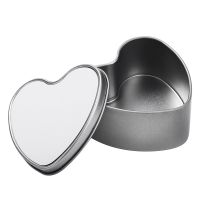 Heat Transfer Printing  Gift Tin Box heart shape Sublimation Tin Box-（small）