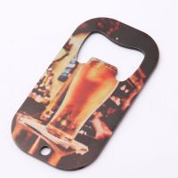 Sublimation Stainless Steel Flat Dog Tag Bottle Opener-white