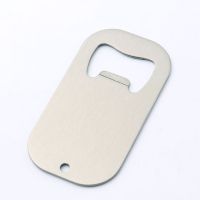 Sublimation Stainless Steel Flat Dog Tag Bottle Opener-white