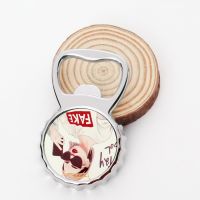 Sublimation Blank Metal Fridge Magnet Bottle Opener( Round)