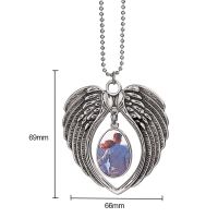 Sublimation Double-sided Angel wings Car Hanger Oval Car Ornament