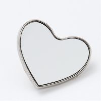 Sublimation Metal Badge with Butterfly Pin-heart