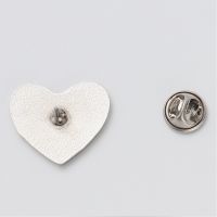 Sublimation Metal Badge with Butterfly Pin-heart