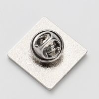 Sublimation Metal Badge with Butterfly Pin-  Square