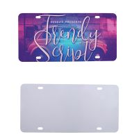 Sublimation  Aluminum 4 holes license plates