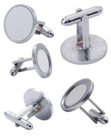 Sublimation Metal Blank Cufflinks-Round (1 pair)