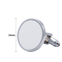 Sublimation Metal Blank Cufflinks-Round (1 pair)