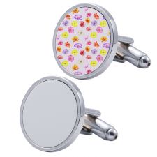 Sublimation Metal Blank Cufflinks-Round (1 pair)