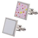 Sublimation Metal Blank Cufflinks -Square(1 pair)