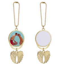 Sublimation Double-sided Angel wings Car Hanger Ornament-gold