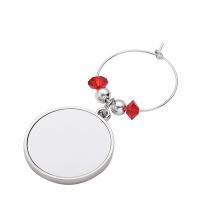 Sublimation Wine Glass Tag Ornaments(Circle)