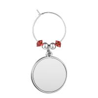 Sublimation Wine Glass Tag Ornaments(Circle)