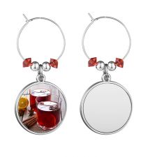 Sublimation Wine Glass Tag Ornaments(Circle)