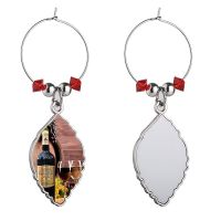 Sublimation Wine Glass Tag Ornaments(leaf)