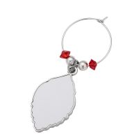 Sublimation Wine Glass Tag Ornaments(leaf)