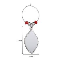 Sublimation Wine Glass Tag Ornaments(leaf)